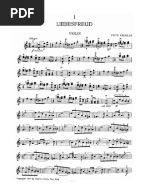 Liebesfreud Violin By Fritz Kreisler