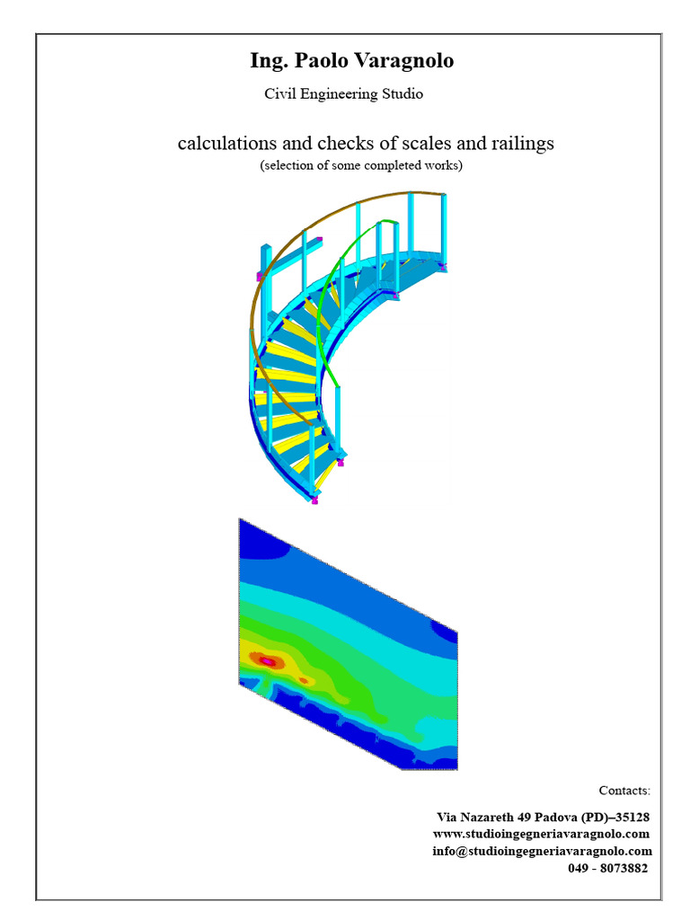 Civil Engineering: Staircase & Railing Designs | PDF | Stress ...