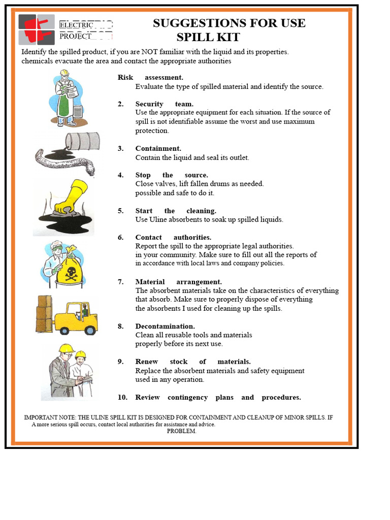 Suggestions For Using Spill Kits | PDF