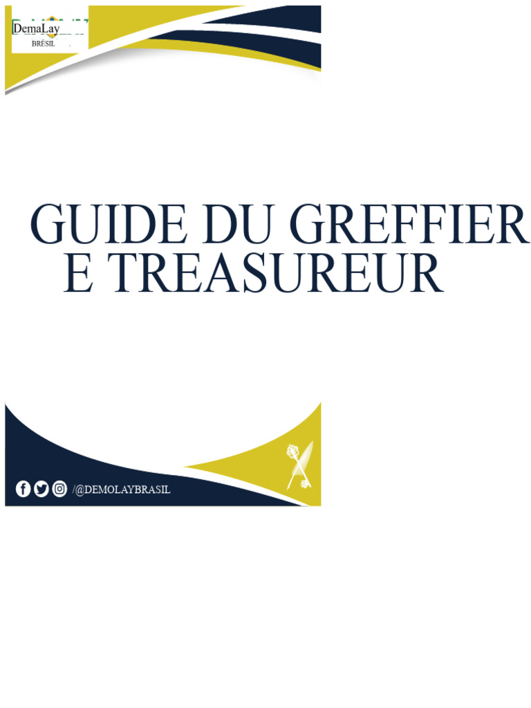 Guide du Greffier et Trésorier DeMolay | PDF | Greffier | Vote