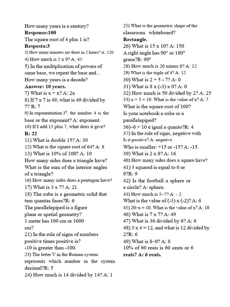 Pie in the Face Questions | PDF | Multiplication | Triangle