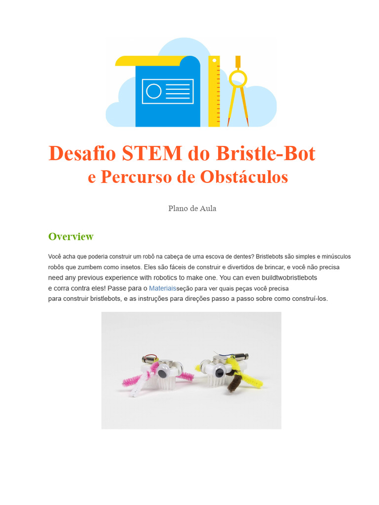 Construa e Teste seu Bristle-Bot | PDF | Robô | Robótica