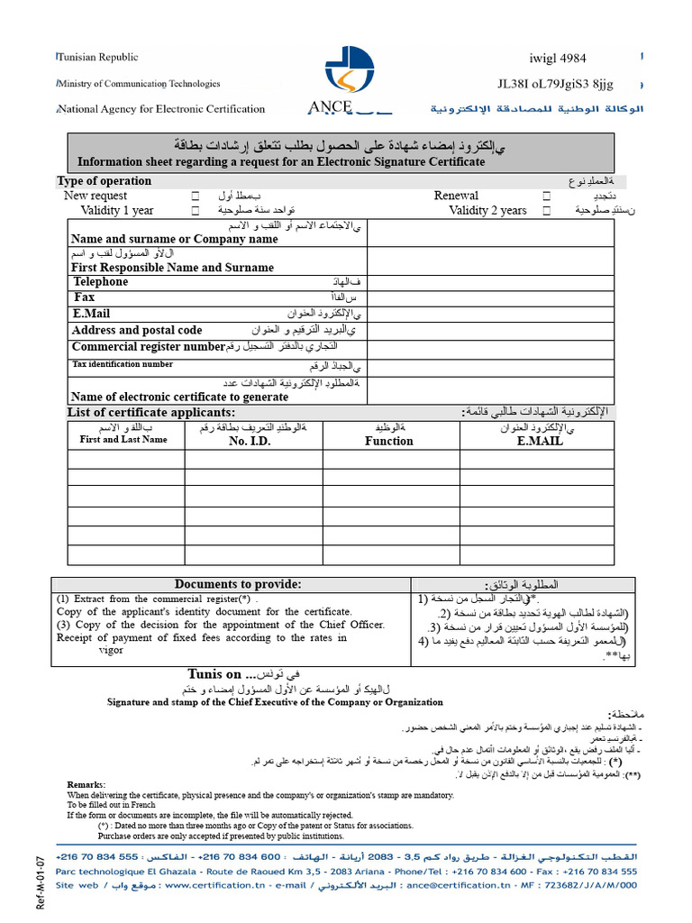 Ance Form | PDF | Identity Document | Mail