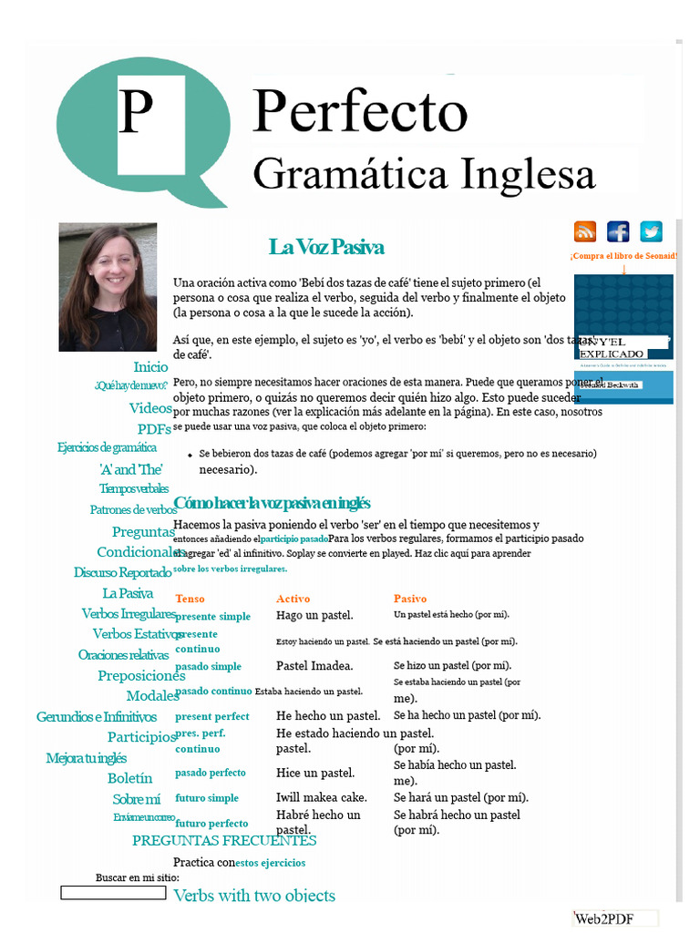 Cómo usar la voz pasiva en inglés | PDF | Verbo | Asunto (gramática)