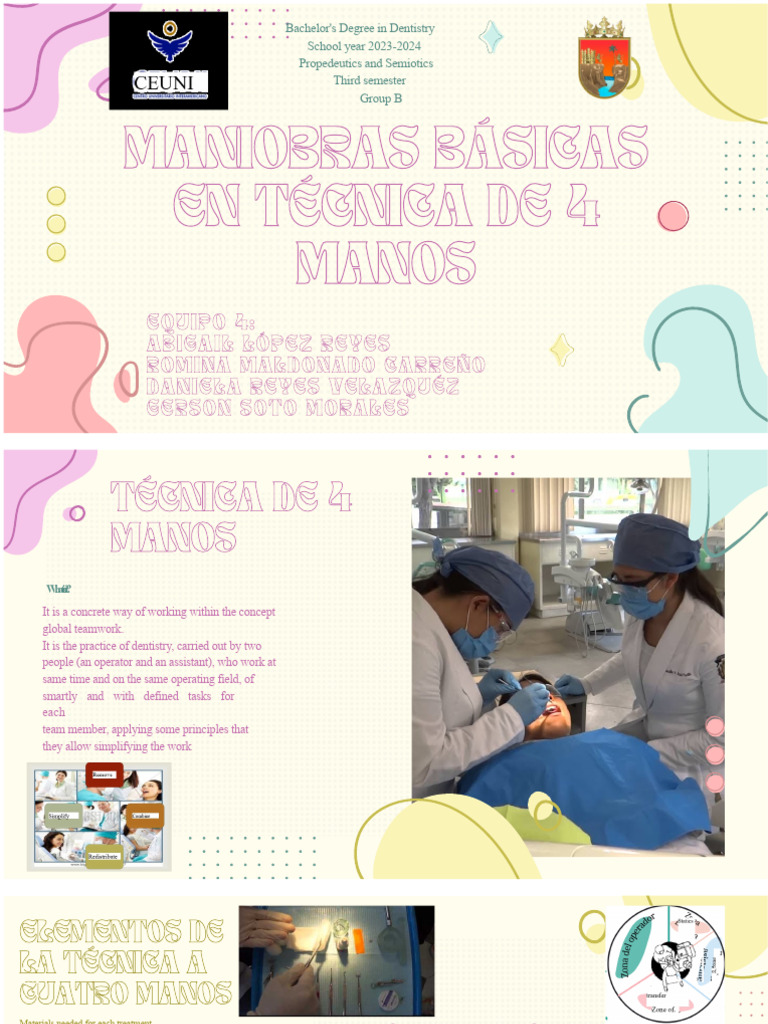 Basic Maneuvers in The Four-Handed Technique. Team #4 | PDF | Health ...