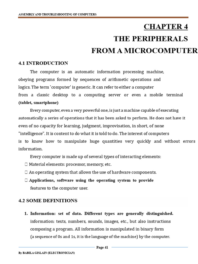 Computer Peripherals: Assembly Guide | PDF | Printer (Computing ...