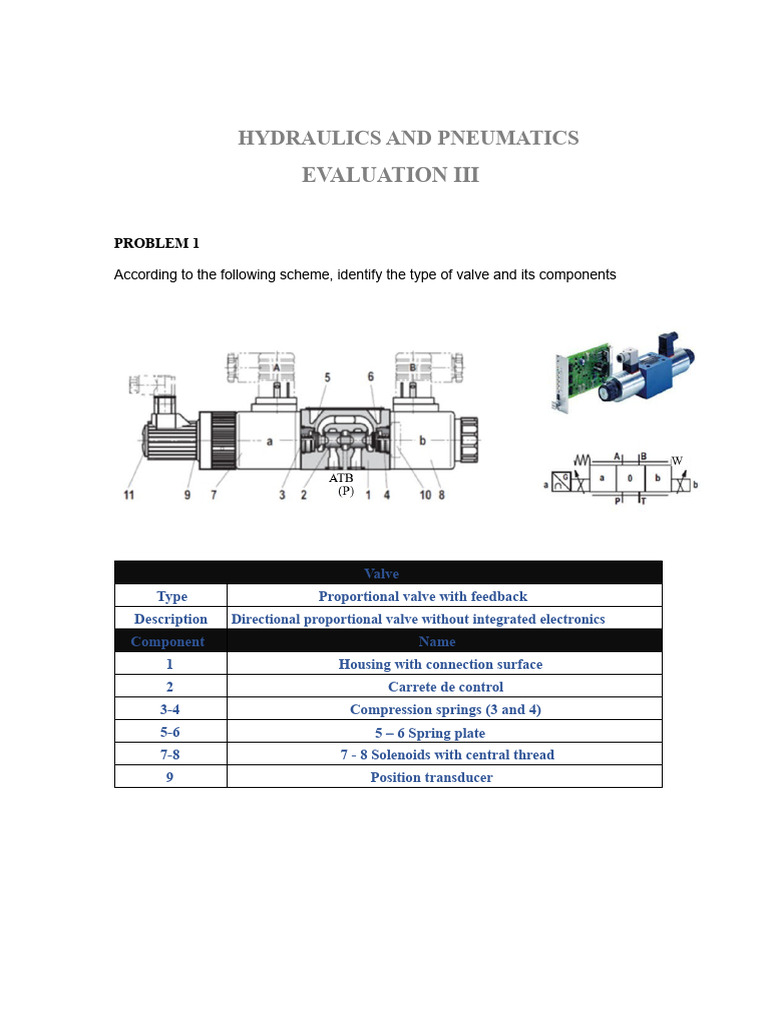 HYDRAULICS AND PNEUMATICS Evaluation 3 | PDF | Valve | Decibel