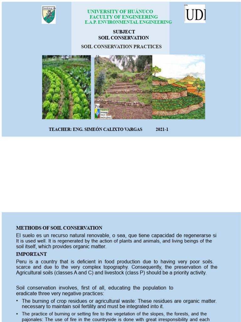 Soil Conservation Practices in Peru | PDF | Crop Rotation | Tillage