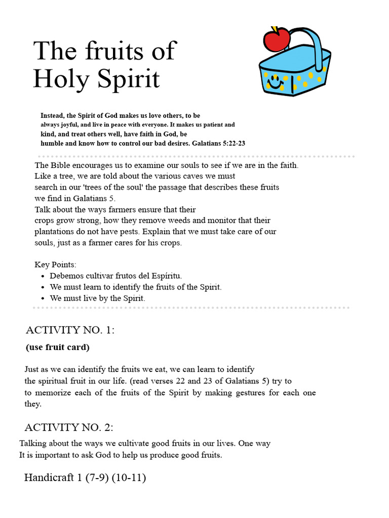 The Fruits of The Holy Spirit | PDF
