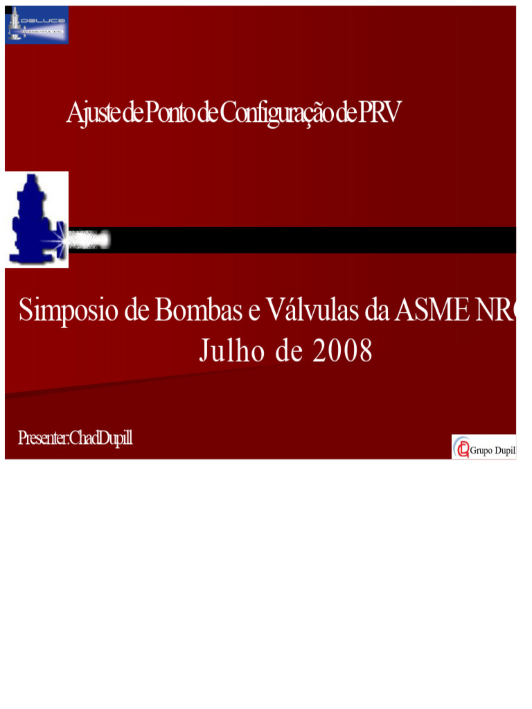 Ajuste e Teste de Válvulas de Alívio PRV | PDF | Pressão | Válvula
