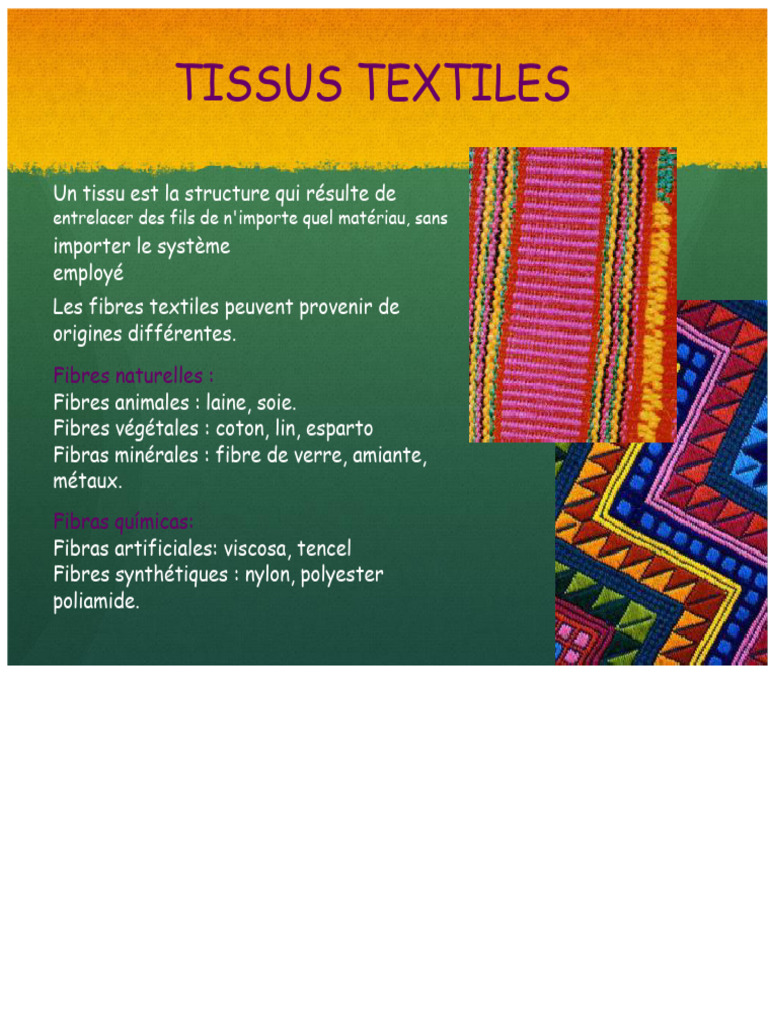 Types et techniques de tissus textiles | PDF | Tissage | Les textiles