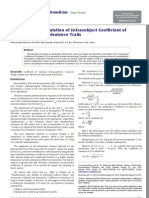 A Note On The Calculation of Intrasubject Coefficient of Variation in Bioequivalence Trails