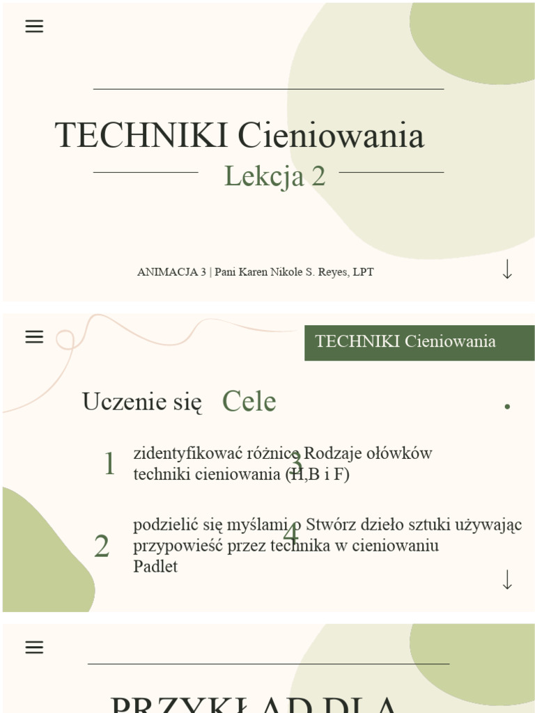 Lekcja 2 Techniki Cieniowania | PDF