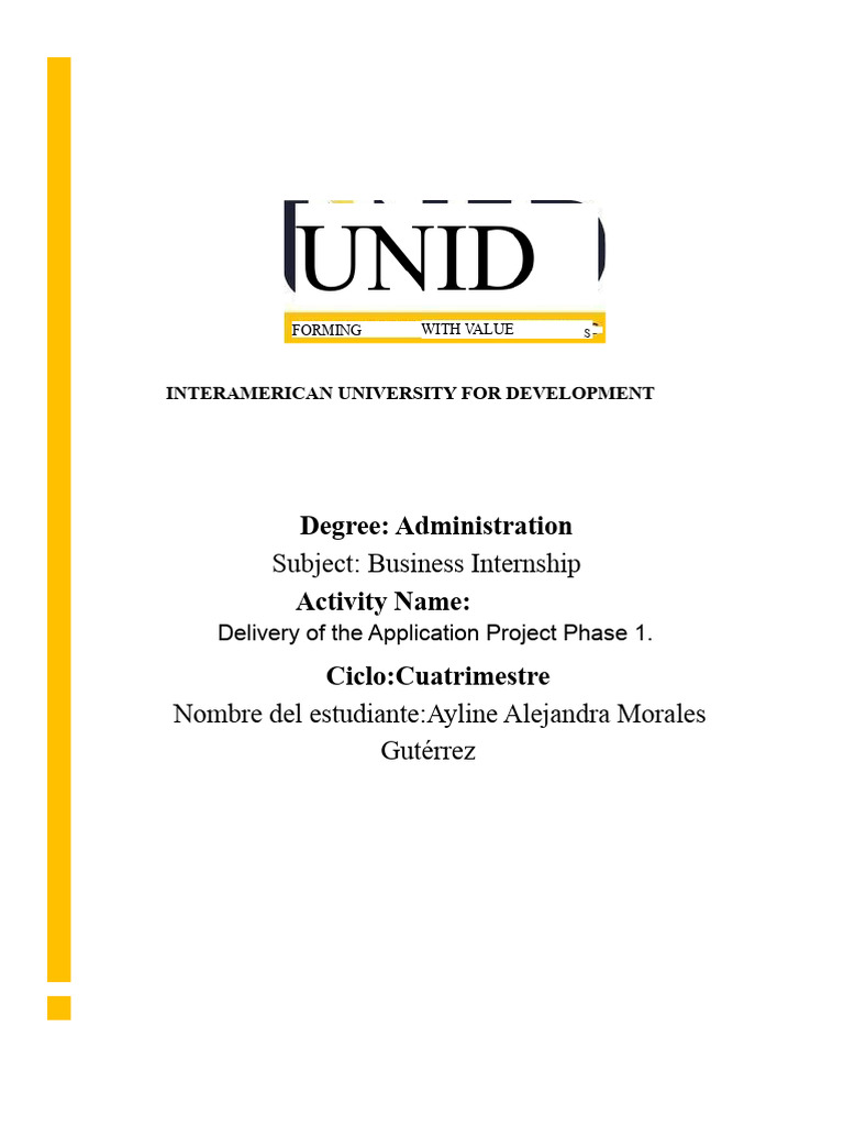 Delivery of Application Project Phase 1. | PDF | Quality Management ...