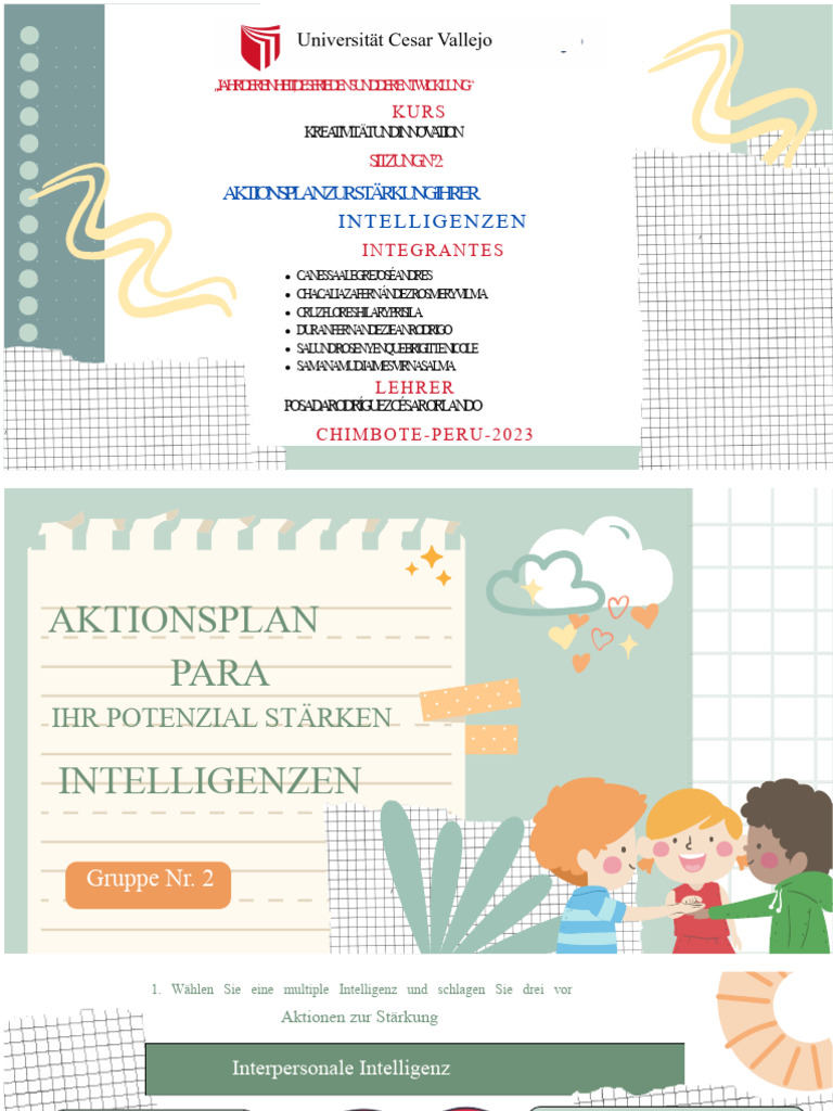 Gruppe #2 - Aktionsprogramm Zur Förderung Ihrer Intelligenzen | PDF