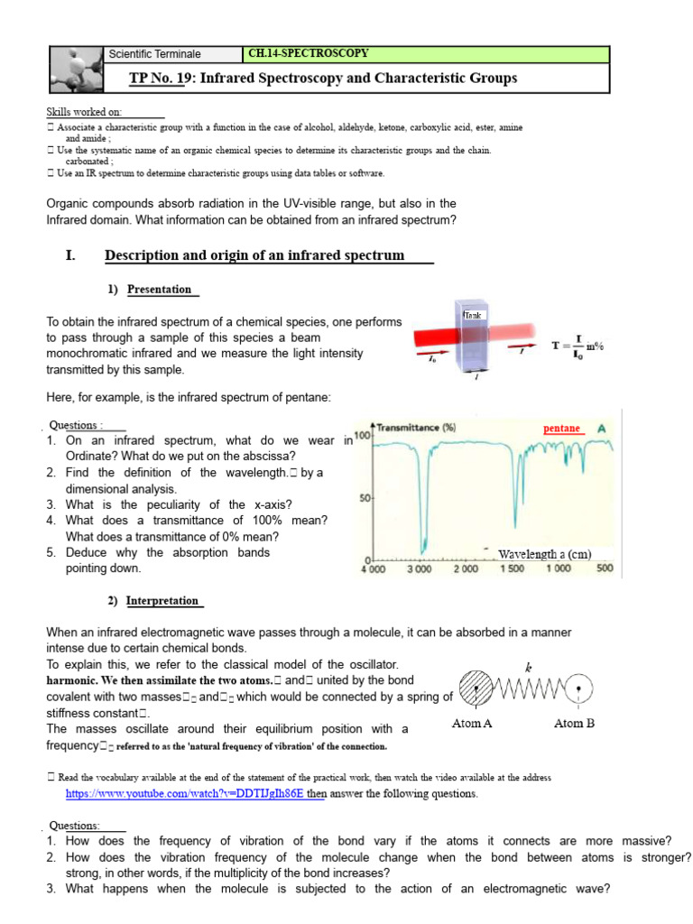 Infrared Spectroscopy: Analyzing Organic Compounds | PDF | Infrared ...
