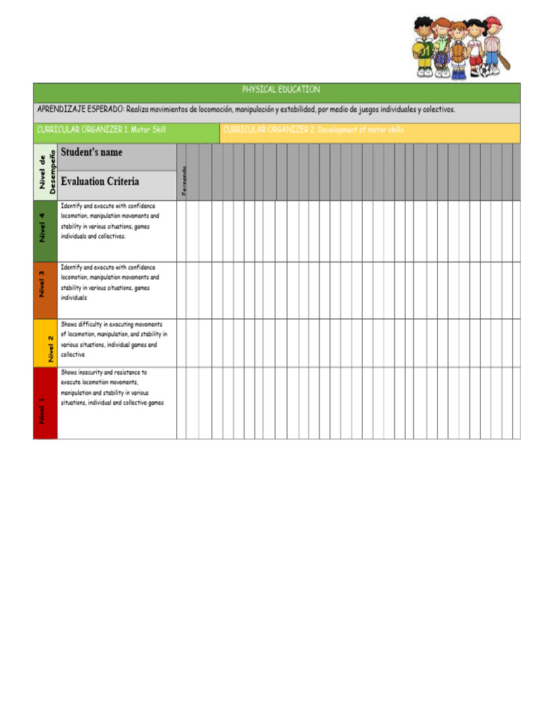 Physical Education Rubrics | PDF | Attitude (Psychology) | Neuroscience