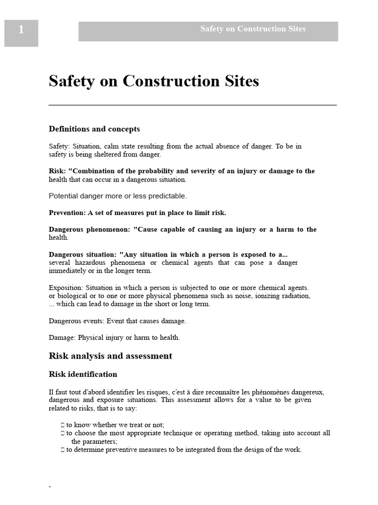 Construction Site Safety Guidelines | PDF | Risk | Safety