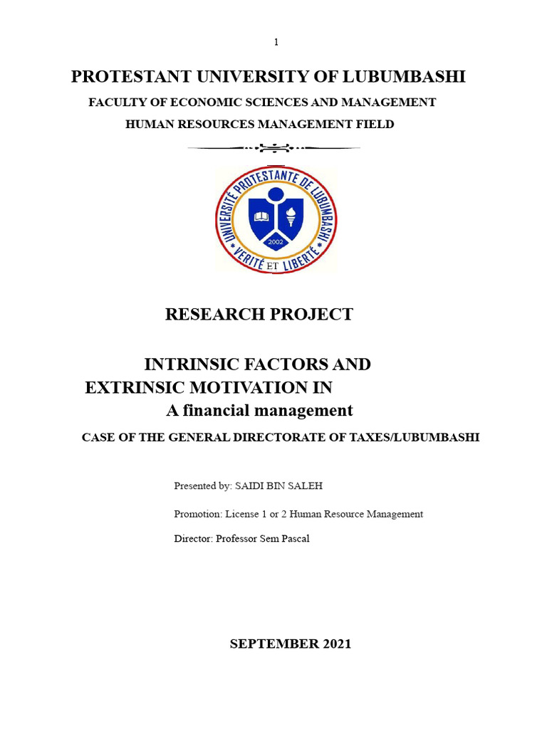 Research Project Template L1 and L2 | PDF | Motivational | Motivation