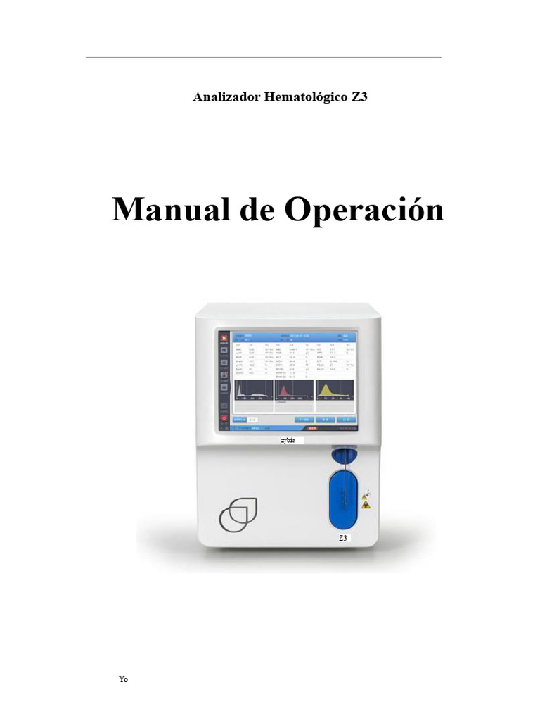 Manual de operación Analizador Hematológico Z3 | PDF | Software ...