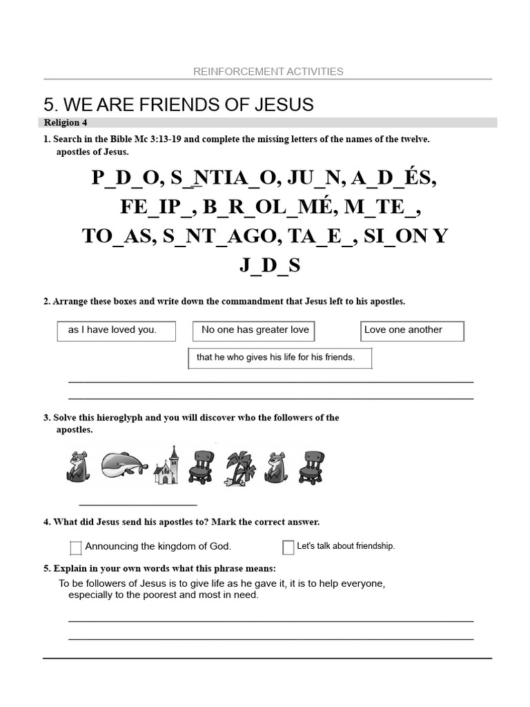 RELIGION GRADE 5 | PDF | Eucharist | Jesus