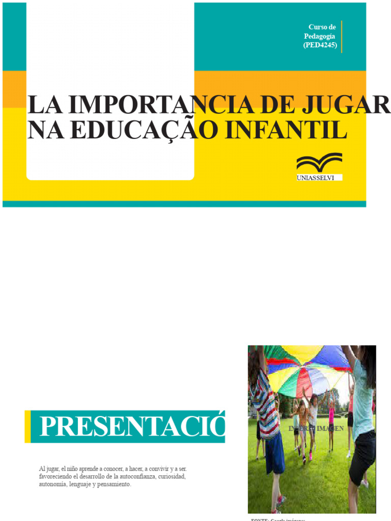 Importancia del Juego en Educación Infantil | PDF | Educación de la ...