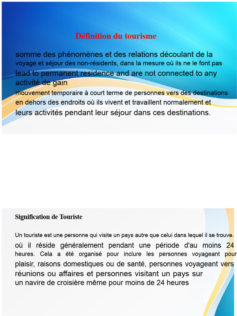 Comprendre le tourisme et ses enjeux | PDF | Tourisme