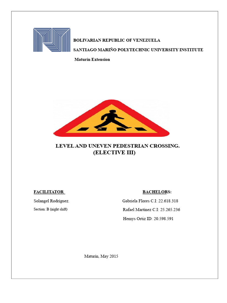 Pedestrian Crossing Design Guidelines | PDF | Traffic | Pedestrian Crossing