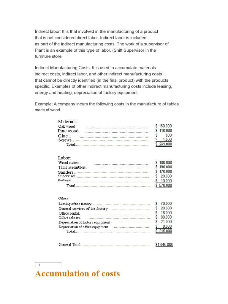 Indirect Labor | PDF | Depreciation | Economies
