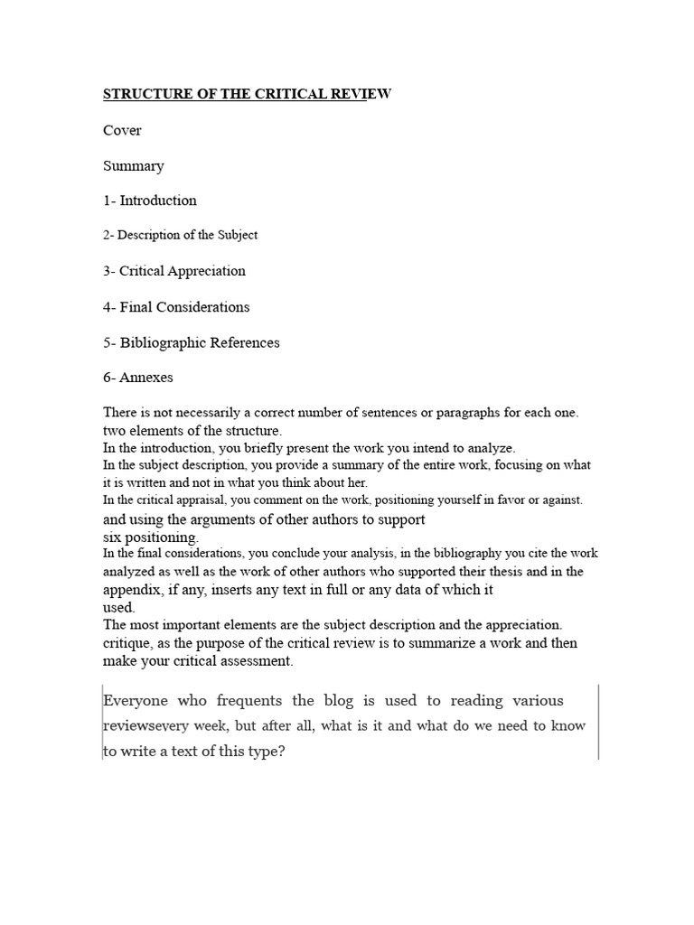 How to Write a Critical Review Guide | PDF | Bibliography
