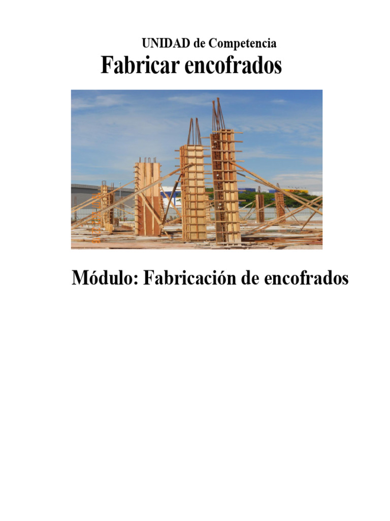 02 Fabricar encofrados | PDF | Hormigón | Materiales de construcción