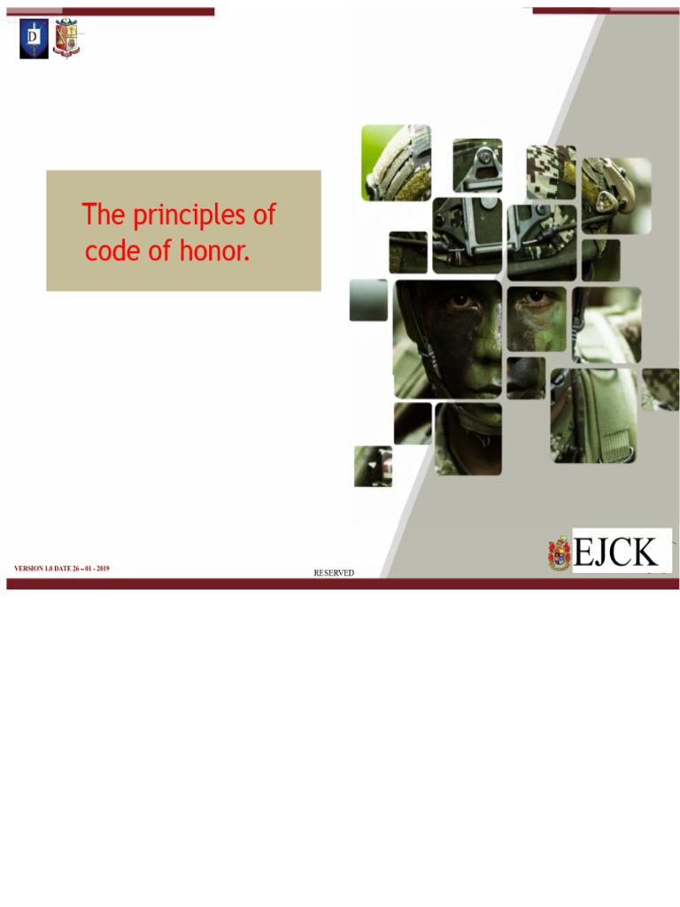 2 The Principles of the Code of Honor. | PDF | Courage | Loyalty
