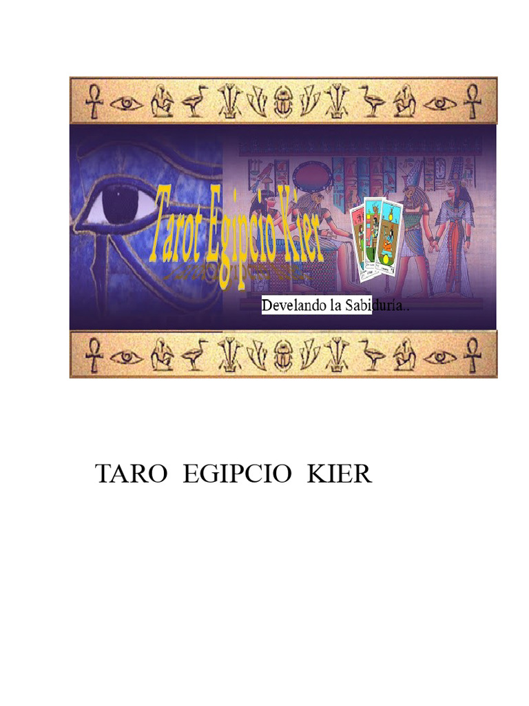 Tarot Egipcio Kier: Simbología y Arcanos | PDF | Tarot | Arcanos Mayores