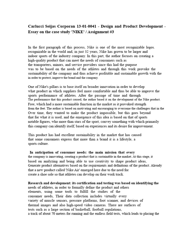 Nike case study (1).docx | PDF | Shoe | Sneakers
