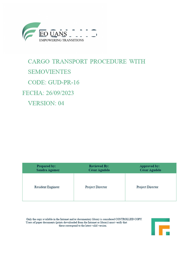 Cargo Transport Procedures for Mules | PDF | Safety | Wound