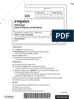 6PH04 (Physics on the Move) - January 2012 Question Paper