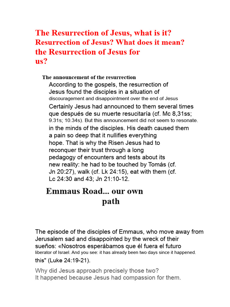 Understanding the Resurrection of Jesus | PDF | Resurrection Of Jesus ...
