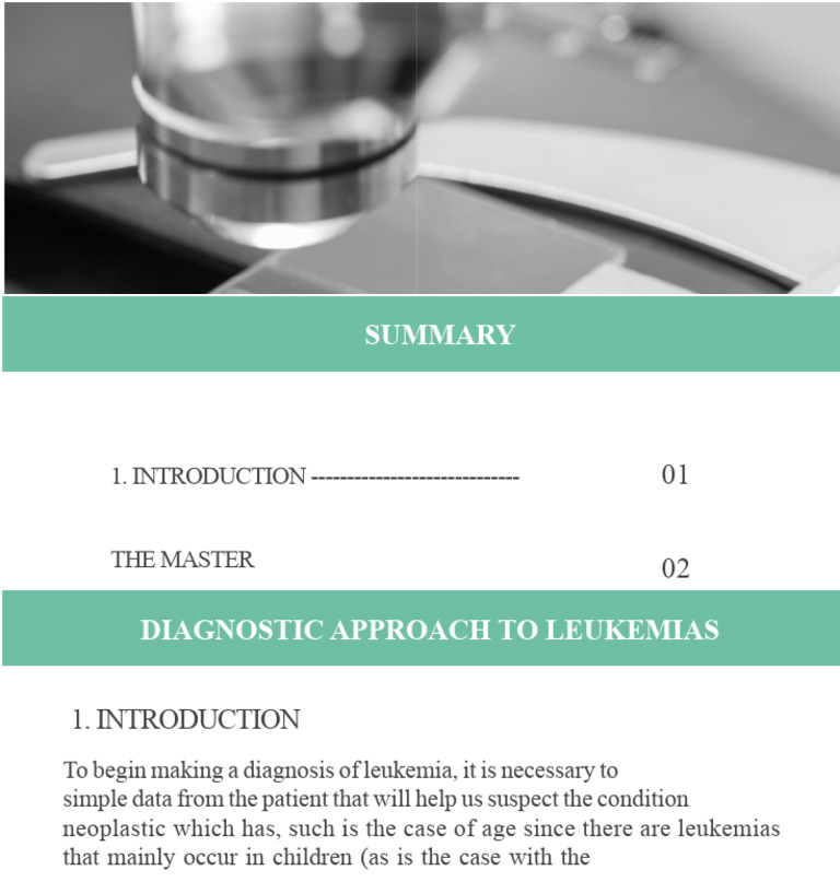 Approach and Diagnosis of Leukemias - Edulabc - EBook | PDF | Leukemia ...