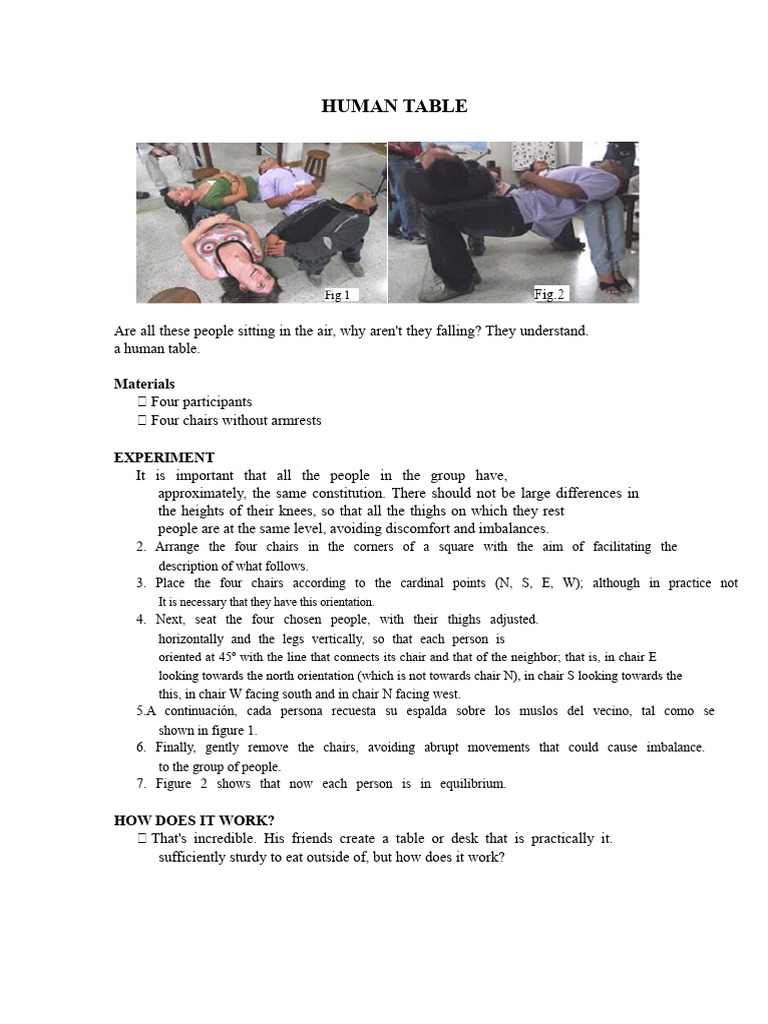 Human Table | PDF | Chair