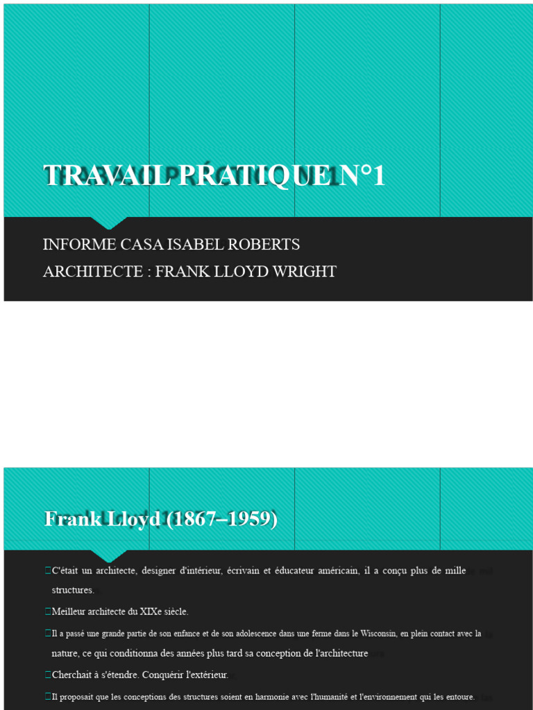 Maison Isabel Roberts : Style Prairie de Wright | PDF | Conception ...