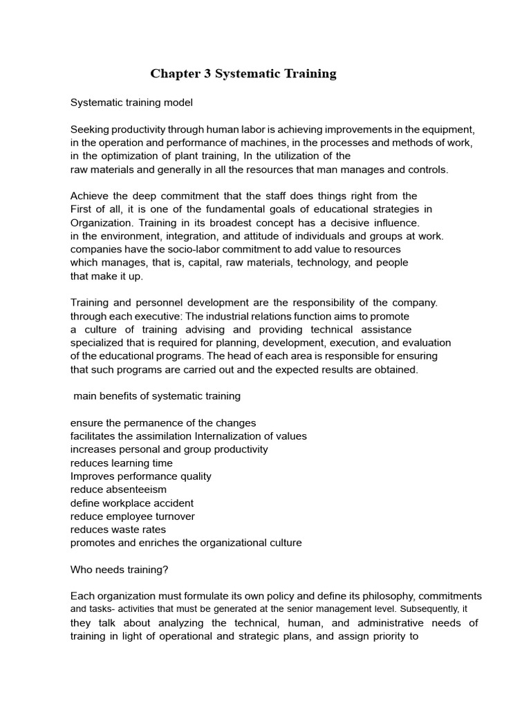 Systematic Training for Workplace Productivity | PDF | Neuro Linguistic ...