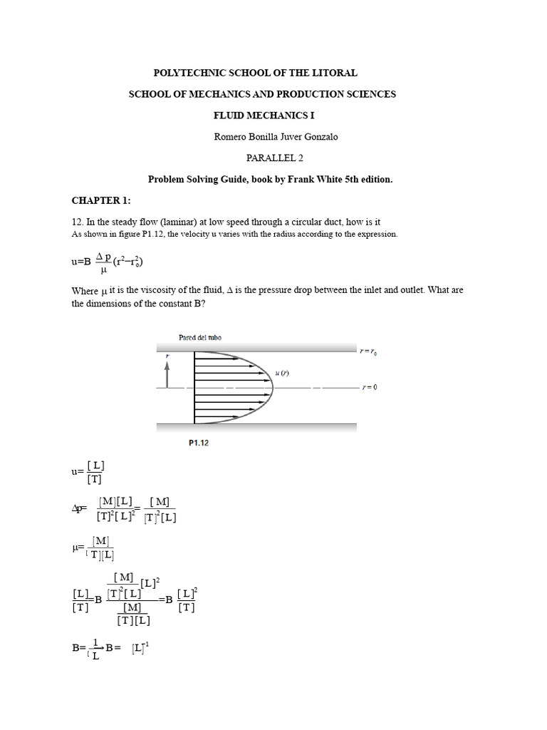 Fluid Mechanics Problem Solving Guide | PDF | Pressure | Fluid Dynamics