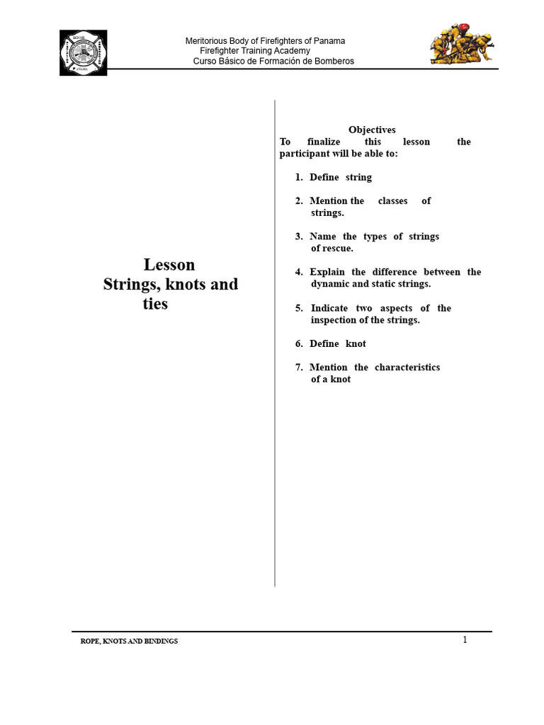 Firefighter Rope and Knot Training Guide | PDF | Knot | Rope