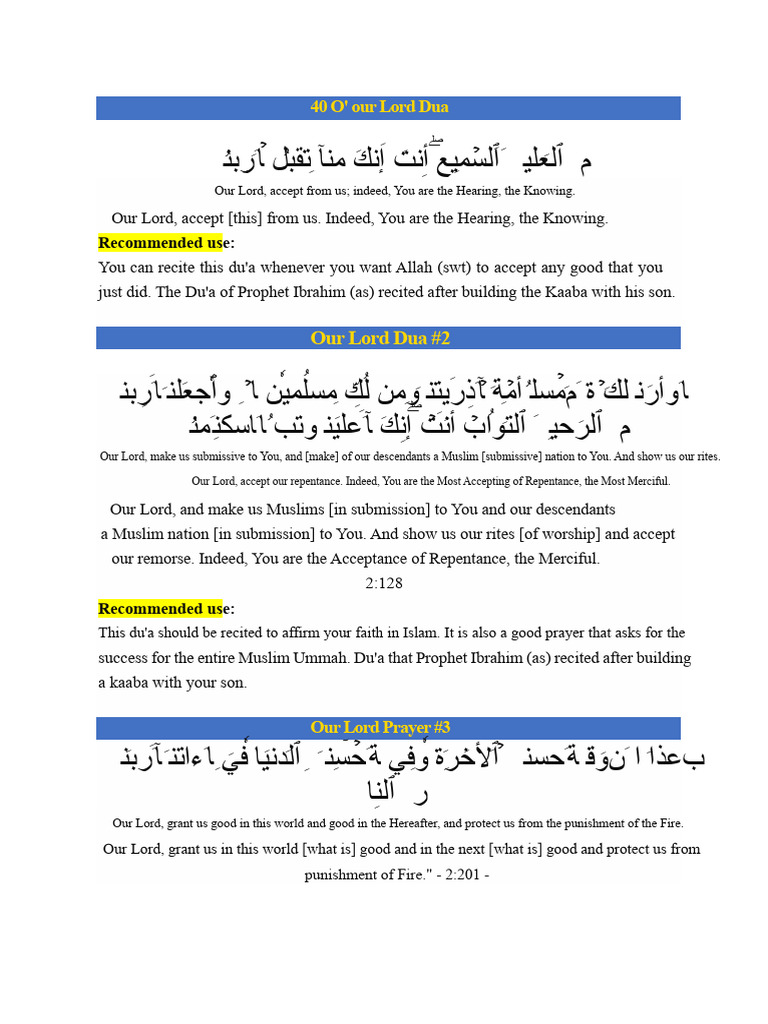 Powerful Duas for Acceptance and Guidance | PDF | God In Islam ...