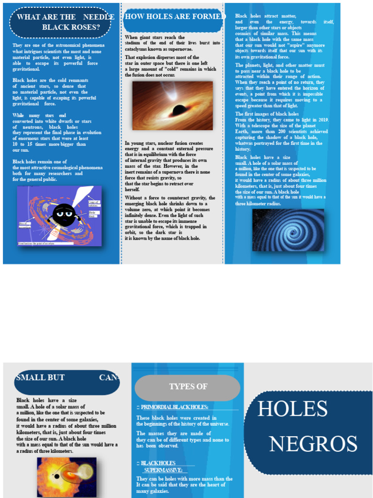 Brochure Black Holes | PDF | Stars | Black Hole