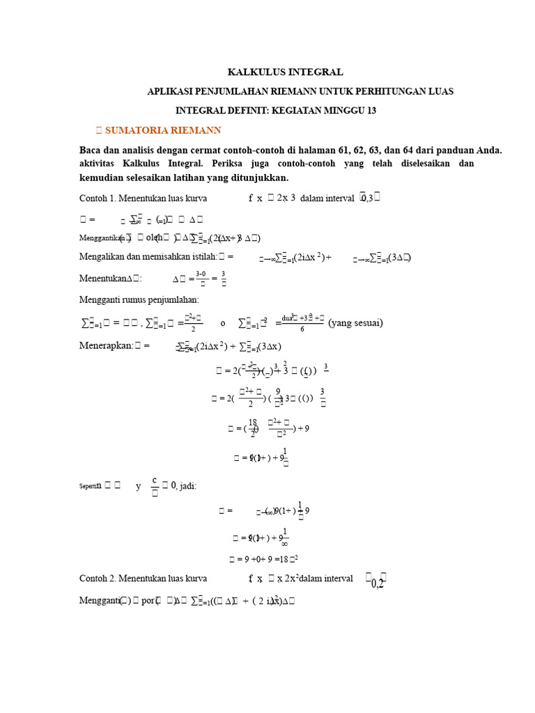 Aplikasi Penjumlahan Riemann | PDF