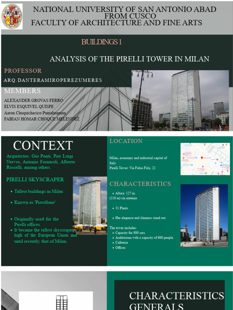 Pirelli Tower Structural Analysis | PDF | Beam (Structure) | Concrete