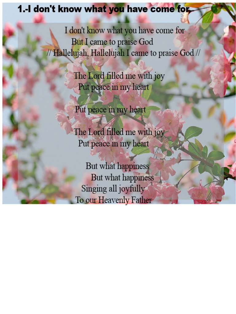 REPERTOIRE Christian Songs | PDF | God In Christianity | Glory (Religion)