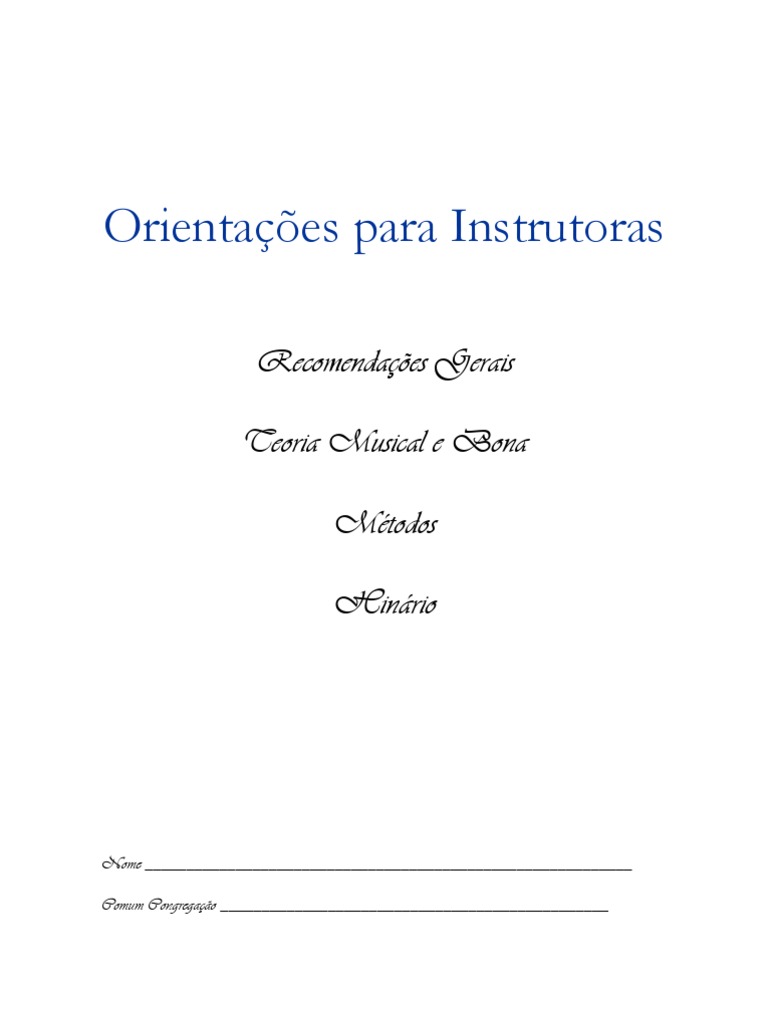Programa para Organistas CCB | PDF