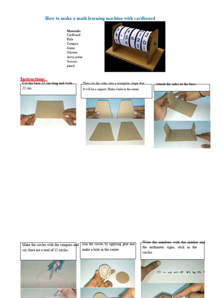 Build a Cardboard Math Machine | PDF